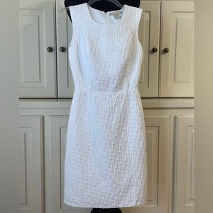 BANANA REPUBLIC white fully lined pencil style dress, size 4. Perfect condition.